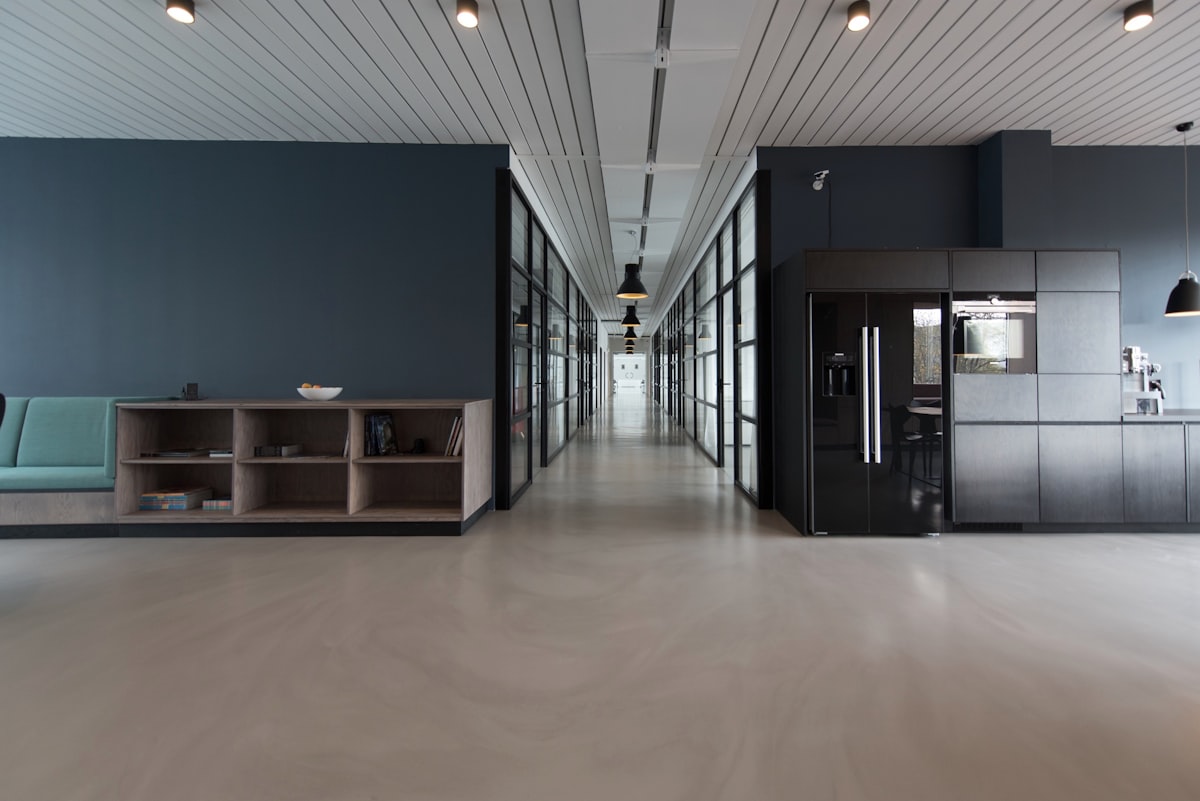 Minimal workspace with natural light